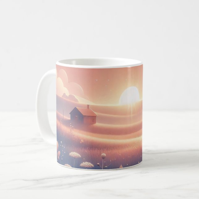 Dreamy Sunset Scene Mug (Front Left)