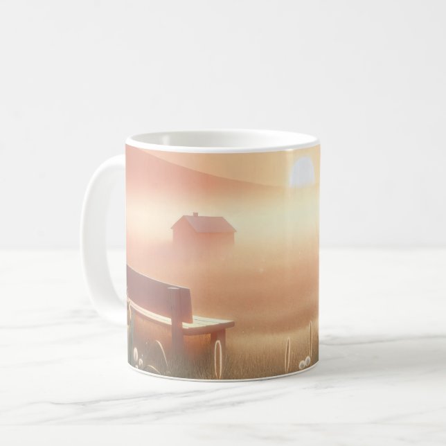 Dreamy Sunset Scene Mug (Front Left)