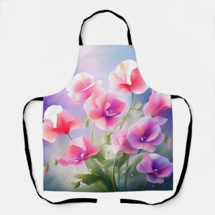 Dreamy Sweet Pea Blossom Apron