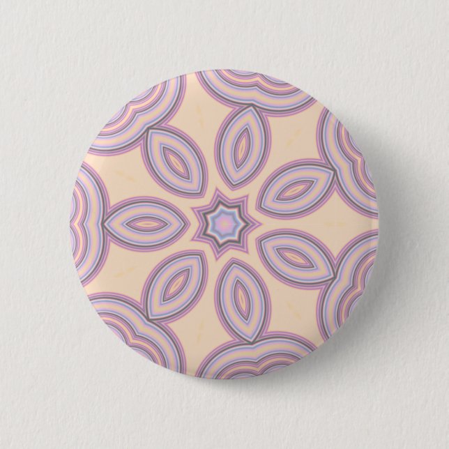 Dreamy Swirls – Pastel Psychedelic Pattern 6 Cm Round Badge (Front)