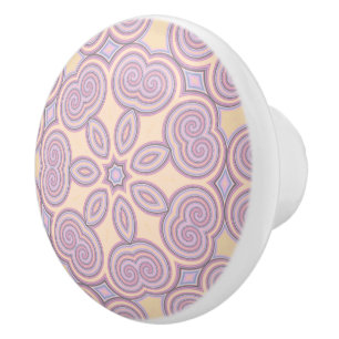 Dreamy Swirls – Pastel Psychedelic Pattern Ceramic Knob