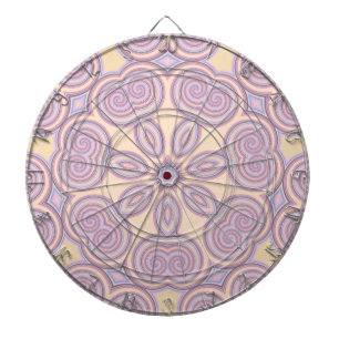 Dreamy Swirls – Pastel Psychedelic Pattern Dartboard