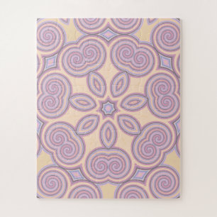 Dreamy Swirls – Pastel Psychedelic Pattern Jigsaw Puzzle