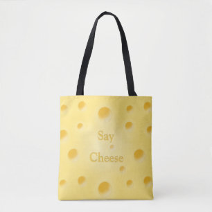 Dreamy Swiss Cheese Whimsical Customisable Tote Bag