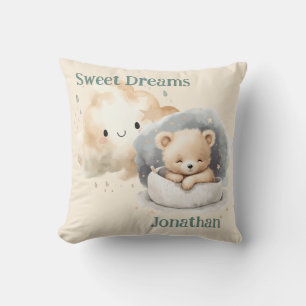 Dreamy Teddy Bear Sky Design Cushion