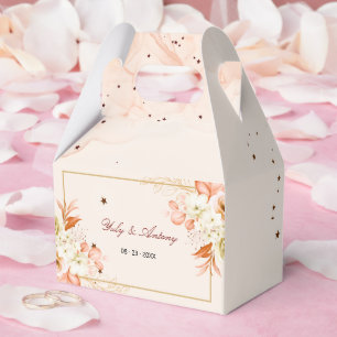 Dreamy Terracotta Autumnal Nebula Wedding Gift  Favour Box