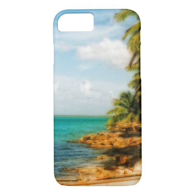 Dreamy Tropical Beach with Rowboat Case-Mate iPhone Case (Back)