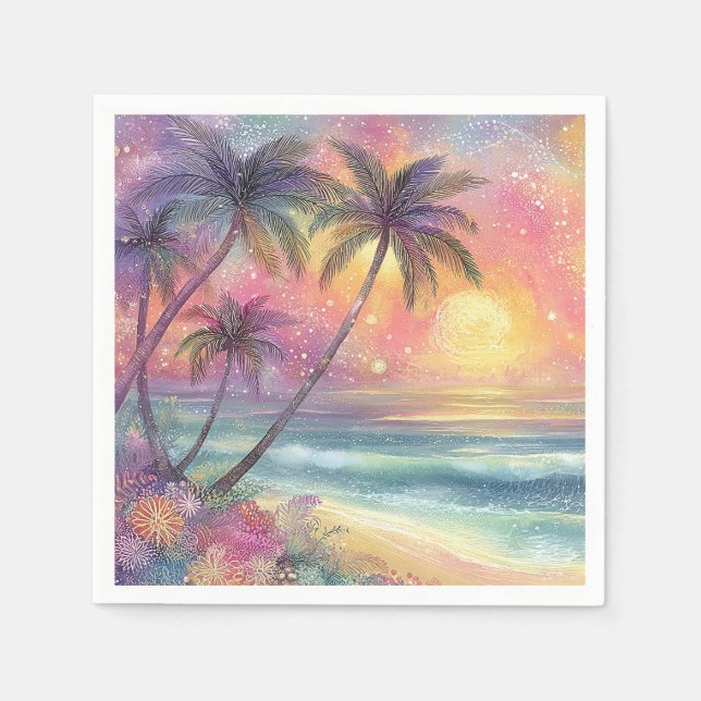 Dreamy tropical beachscape napkin (Front)