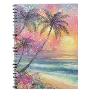 Dreamy tropical beachscape notebook