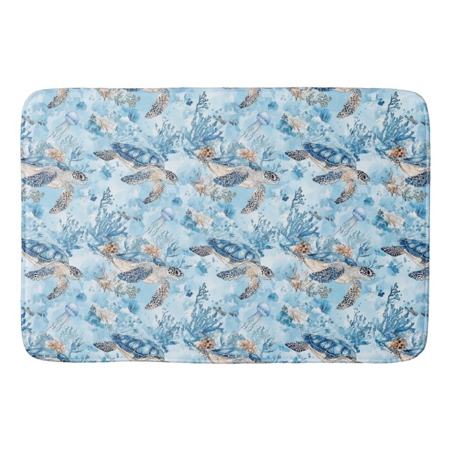 Dreamy Under the Sea Bath Mat (Front)