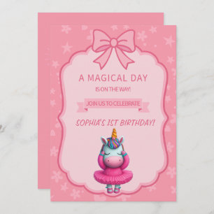 Dreamy Unicorn Ballerina Invitation