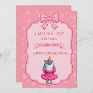 Dreamy Unicorn Ballerina Invitation