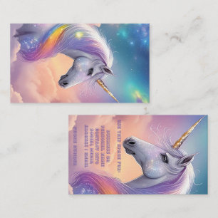 Dreamy Unicorn Glitter Pastel Galaxy Cosmic Clouds Business Card