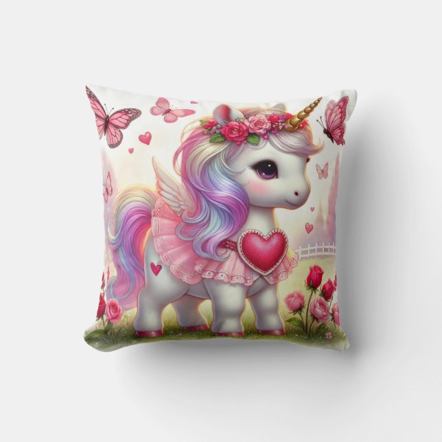 Dreamy Unicorn – Magical Love Pillow (Front)