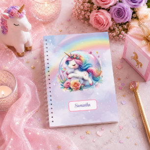 Dreamy Unicorn Pastel Colours Girl Birthday Gift N Notebook