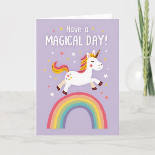Dreamy Unicorn Rainbow Card