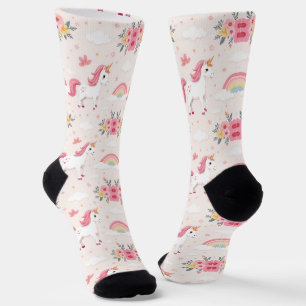 Dreamy Unicorns, Rainbows, Flowers, Chic Socks