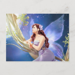 Dreamy Violet Fairy Postcard