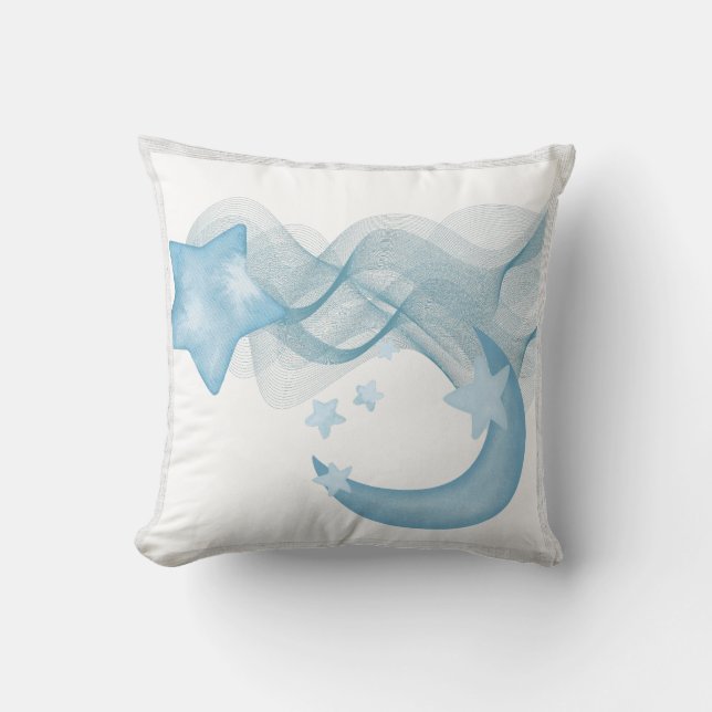 Dreamy Watercolor Abstract Fleece Blanket Cushion (Front)