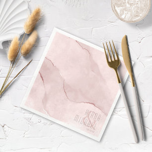 Dreamy Watercolor Abstract Wedding Blush ID817 Napkin