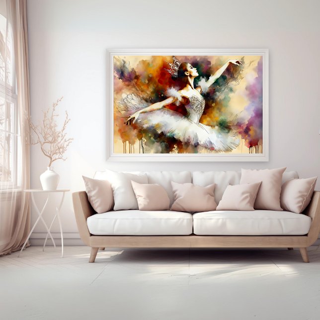 Dreamy Watercolor Ballerina Princess Poster (Dreamy Watercolor Ballerina Princess Poster 1)