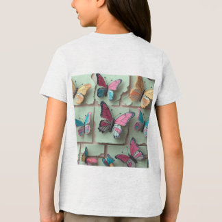 Dreamy Watercolor Butterfly T-Shirt for kids Tri-Blend Shirt