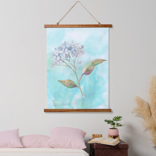 Dreamy Watercolor Hydrangea   Hanging Tapestry (Bedroom)