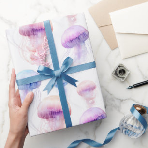 Dreamy Watercolor Jellyfish Gift Wrap