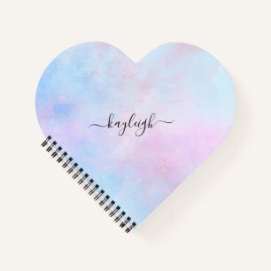 Dreamy Watercolor Pink Blue Turquoise Notebook