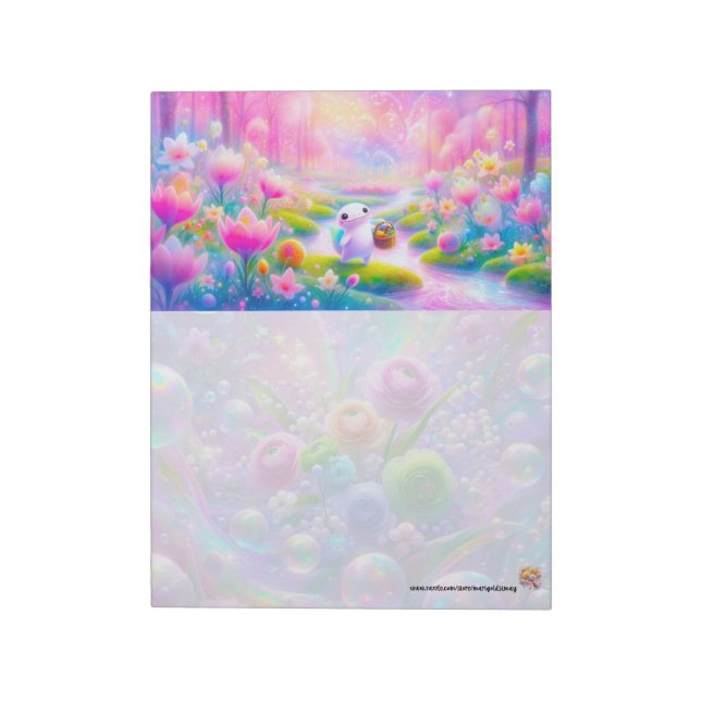 Dreamy Watercolor Salamander Notepad (Rotated)