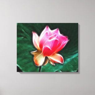 Dreamy Waterlily Floral Wrapped Canvas