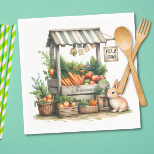 Dreamy Whimsical Farmers Market Stand Napkin