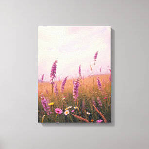 Dreamy Wildflower Meadow Floral Canvas Art
