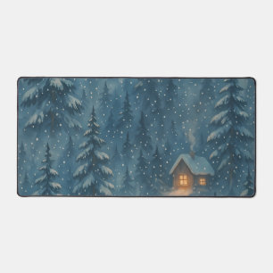 Dreamy Winter Forest Cosy Blanket Desk Mat