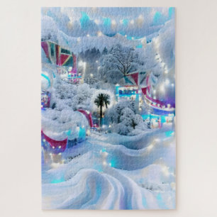 Dreamy Winter Wonderland Lights Jigsaw Puzzle