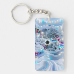 Dreamy Winter Wonderland Lights Key Ring