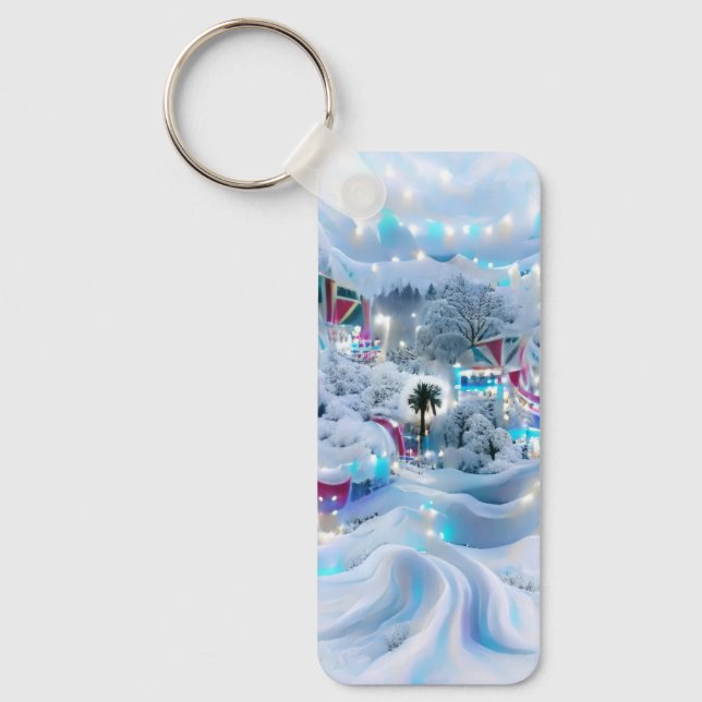Dreamy Winter Wonderland Lights Key Ring (Front)