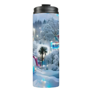 Dreamy Winter Wonderland Lights Thermal Tumbler