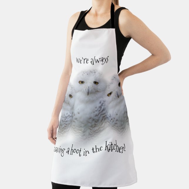 Dreamy Wisdom of Snowy Owls Family Apron (Insitu)