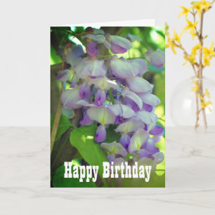 Dreamy Wisteria Flower Birthday Card