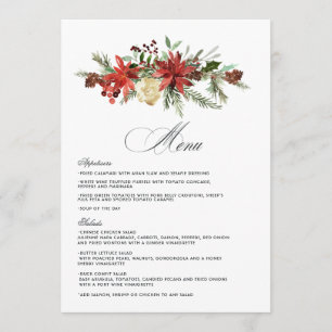 Dreamy Woodland Evergreen Winter Wedding Menu
