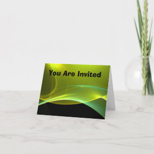 Dreamy Yellow and Green Sweep Invitation