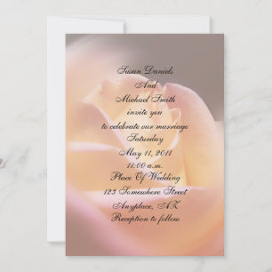 Dreamy Yellow Rose Floral Wedding Invite