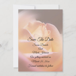 Dreamy Yellow Rose Flower Wedding  Save The Date