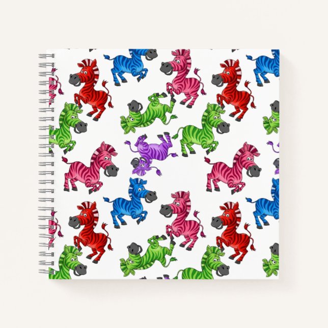 Dreamy Zebra World  Notebook (Front)