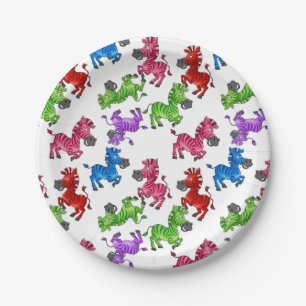 Dreamy Zebra World Paper Plate