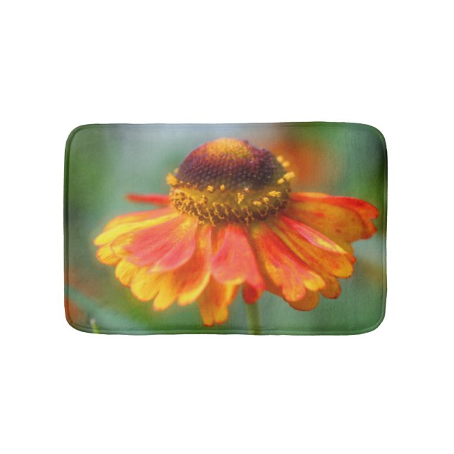 Dreamy Zinnia Flower  Bath Mat (Front)