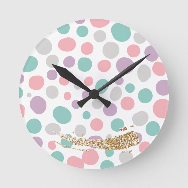 'DreamyPastels' Round Clock (Front)