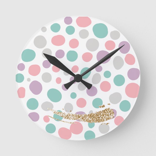 'DreamyPastels' Round Clock (Front)