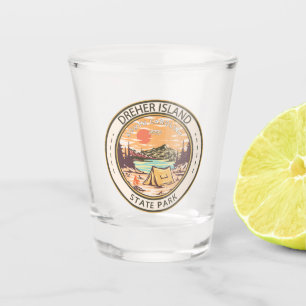 Dreher Island State Park South Carolina Badge Shot Glass